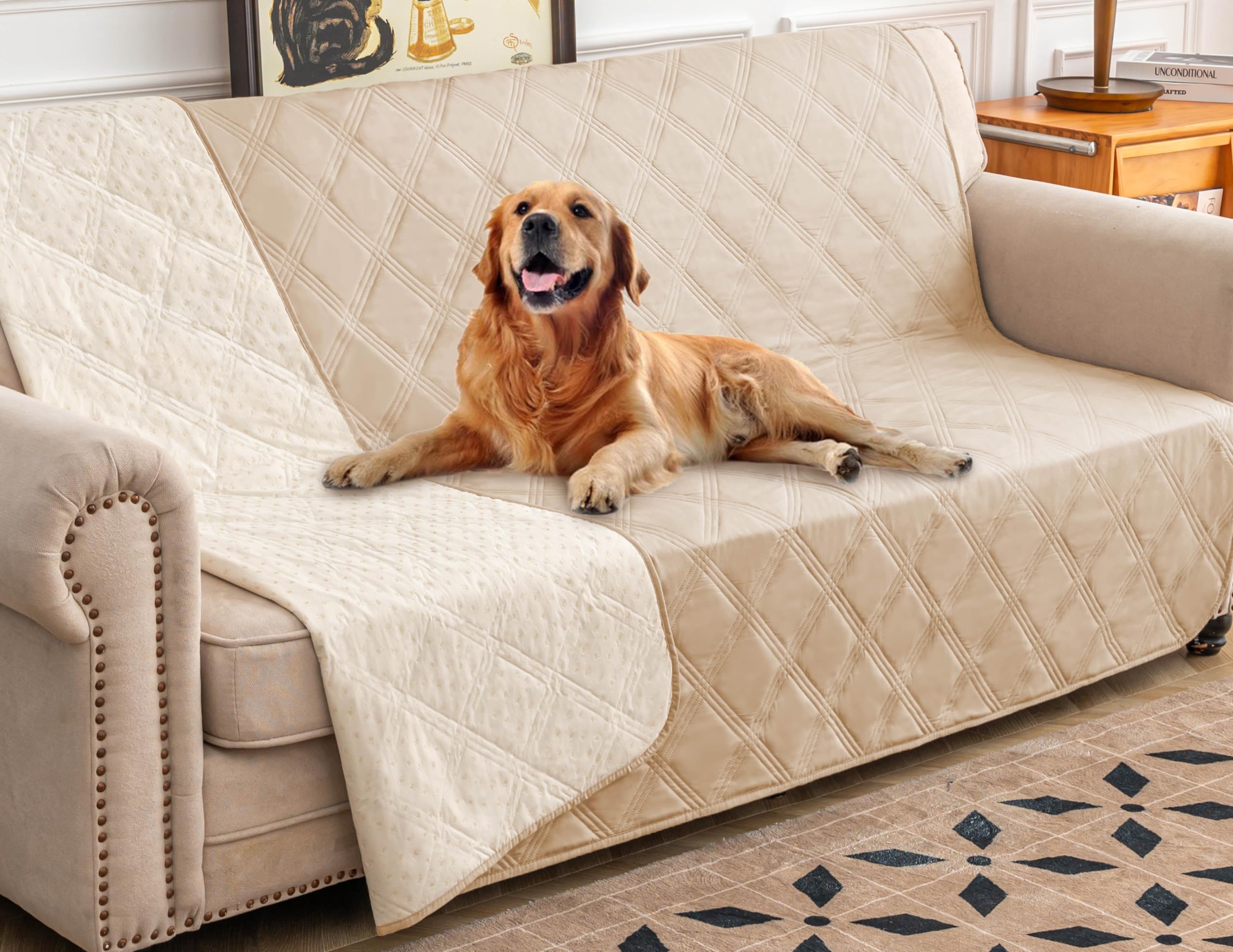 Funda impermeable Ameritex para sofá protege muebles de manchas y líquidos.