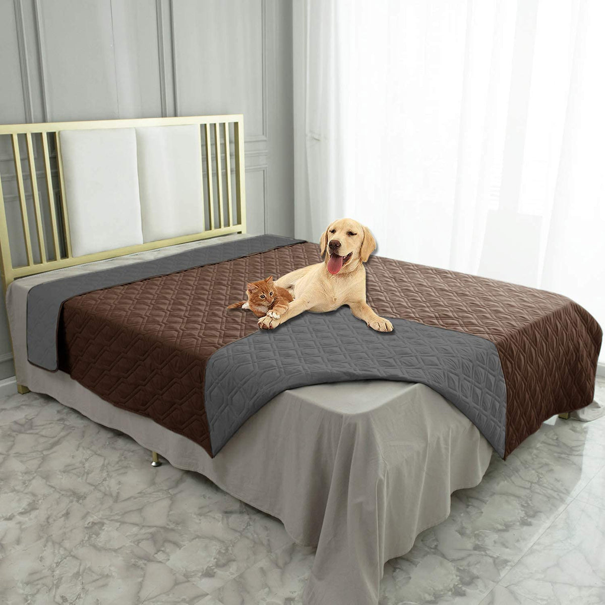 Ameritex funda impermeable para sofá protege muebles y evita manchas accidentales.