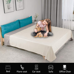 Ameritex manta-dos-colores-crema-beige: combina con muebles y estilo.