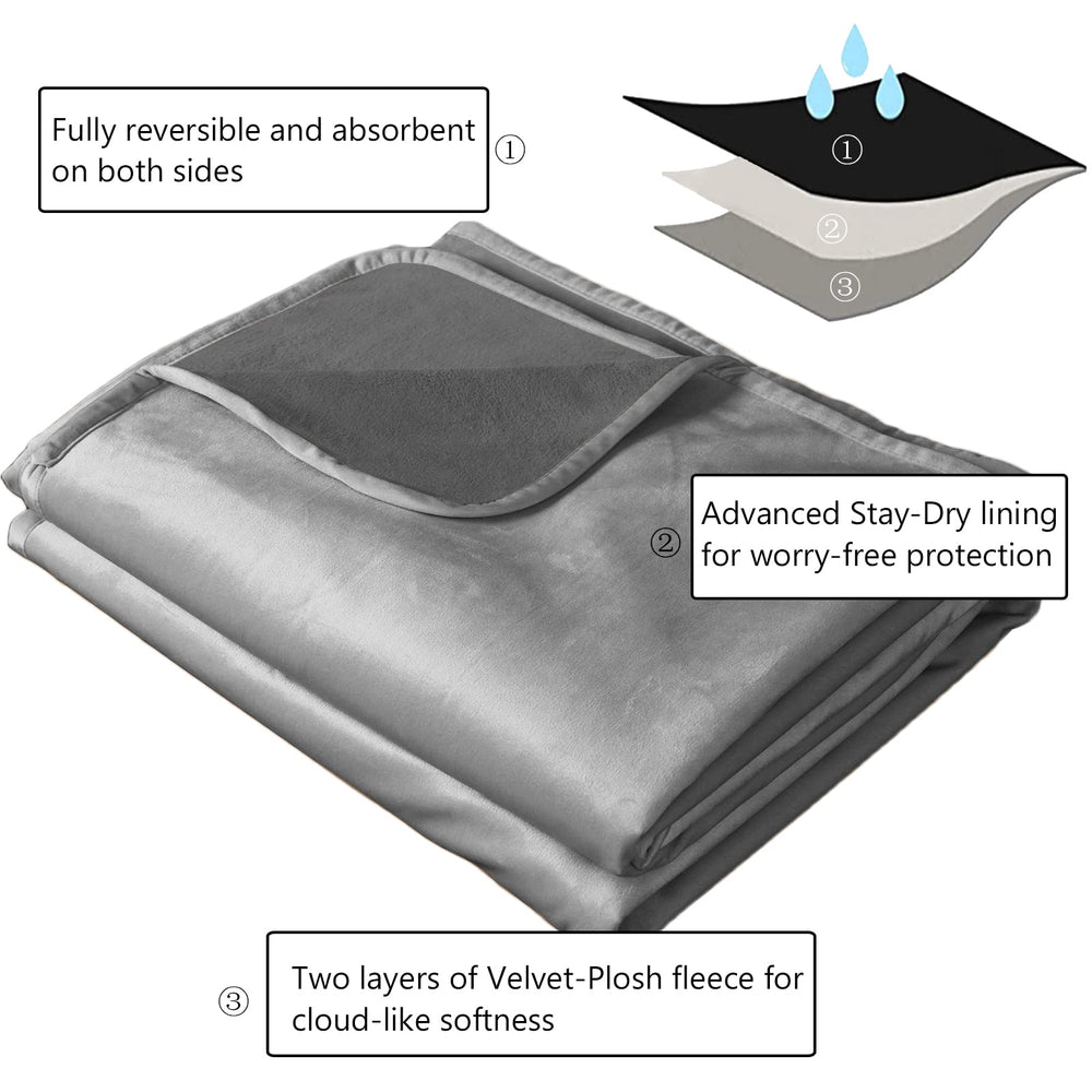 Manta impermeable Ameritex, evita filtraciones para mascotas en muebles.