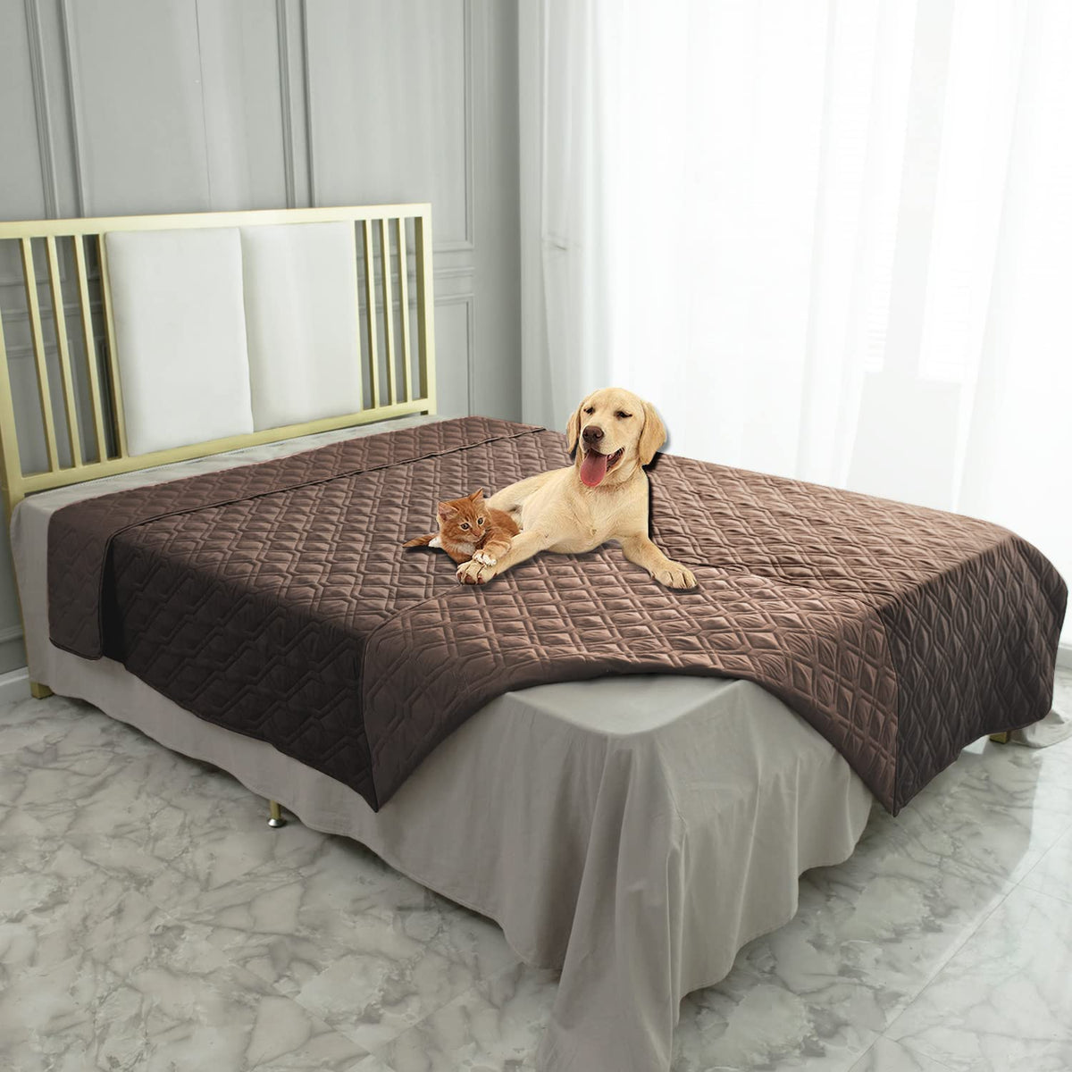 Ameritex manta impermeable reversible para sofá protege el mueble