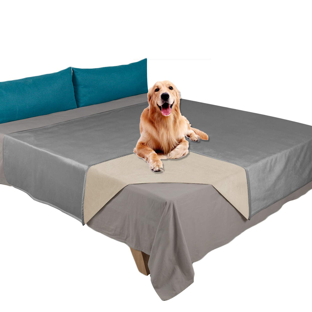 Ameritex manta-impermeable velour doble uso sofa 82x82: protege de líquidos.