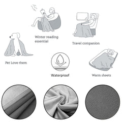 Manta impermeable Ameritex en color neutro protege muebles.