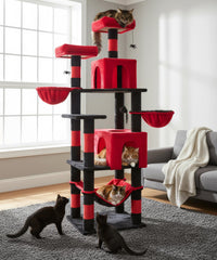 AMHANCIBLE arbol-gato-gotico, torre de 70 pulgadas para gatos adultos.
