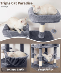 AMHANCIBLE Árbol para Gatos 70 Pulgadas, perchas amplias para descansar.