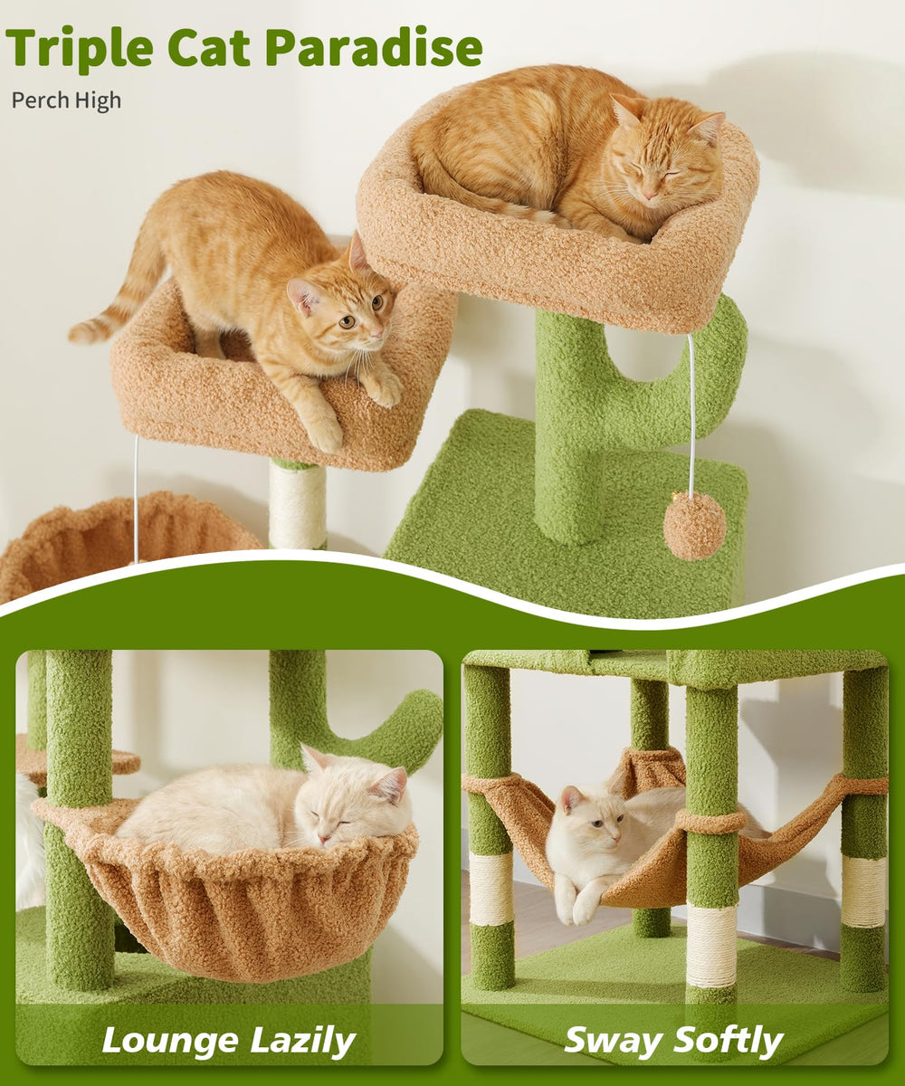 AMHANCIBLE Árbol para Gatos 70 pulgadas: postes rascadores con sisal para mobiliario.