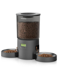 AMIAORICAN alimentador automático para dos gatos, vista general para horarios consistentes