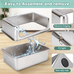 Amibud caja de arena con muro alto para evitar salpicaduras