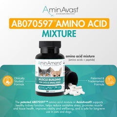 AminAvast formula patentada para el cuidado renal de mascotas.