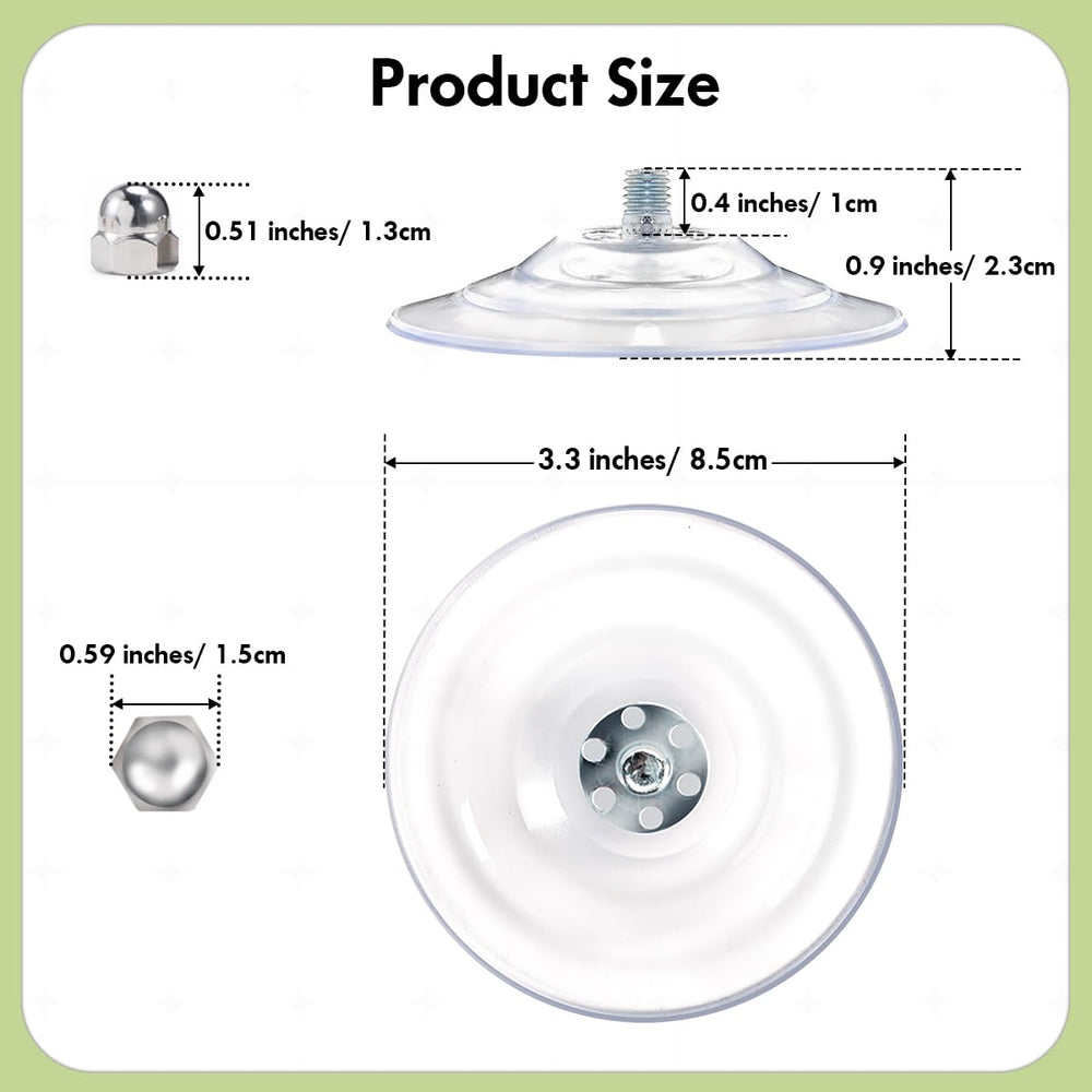AMOSIJOY ventosas con tornillo para perchas de ventana de gato, ajuste seguro.