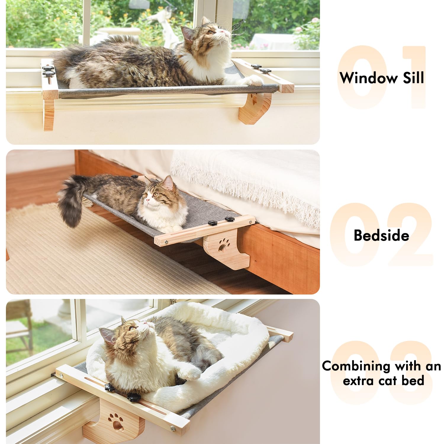 AMOSIJOY capacidad 40 libras, soporte seguro para felino