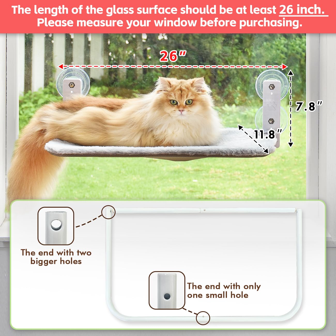 AMOSIJOY estructura de metal sólido, base estable para gatos curiosos en alturas