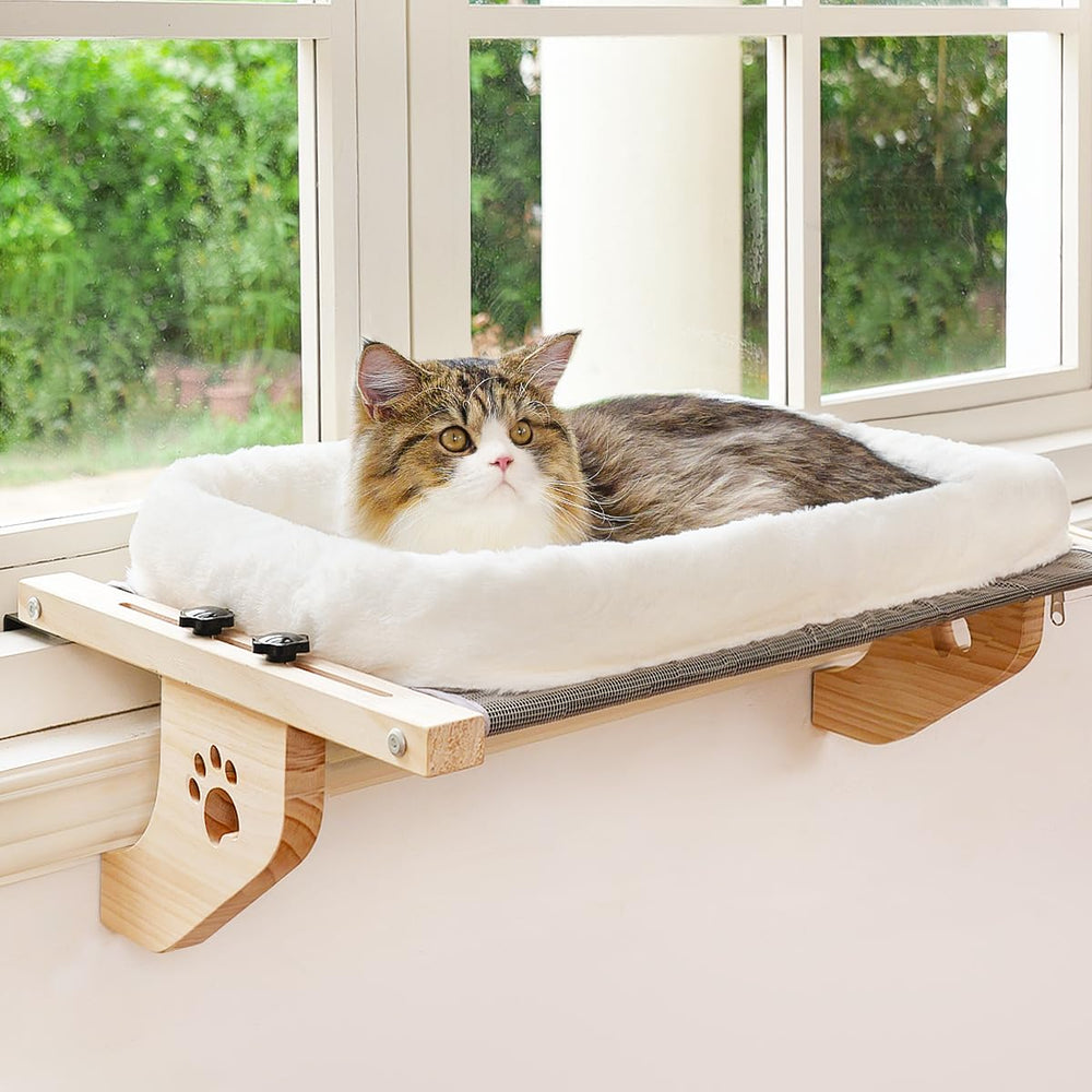AMOSIJOY hamaca-ventana-gato, reposo cómodo frente a la ventana.