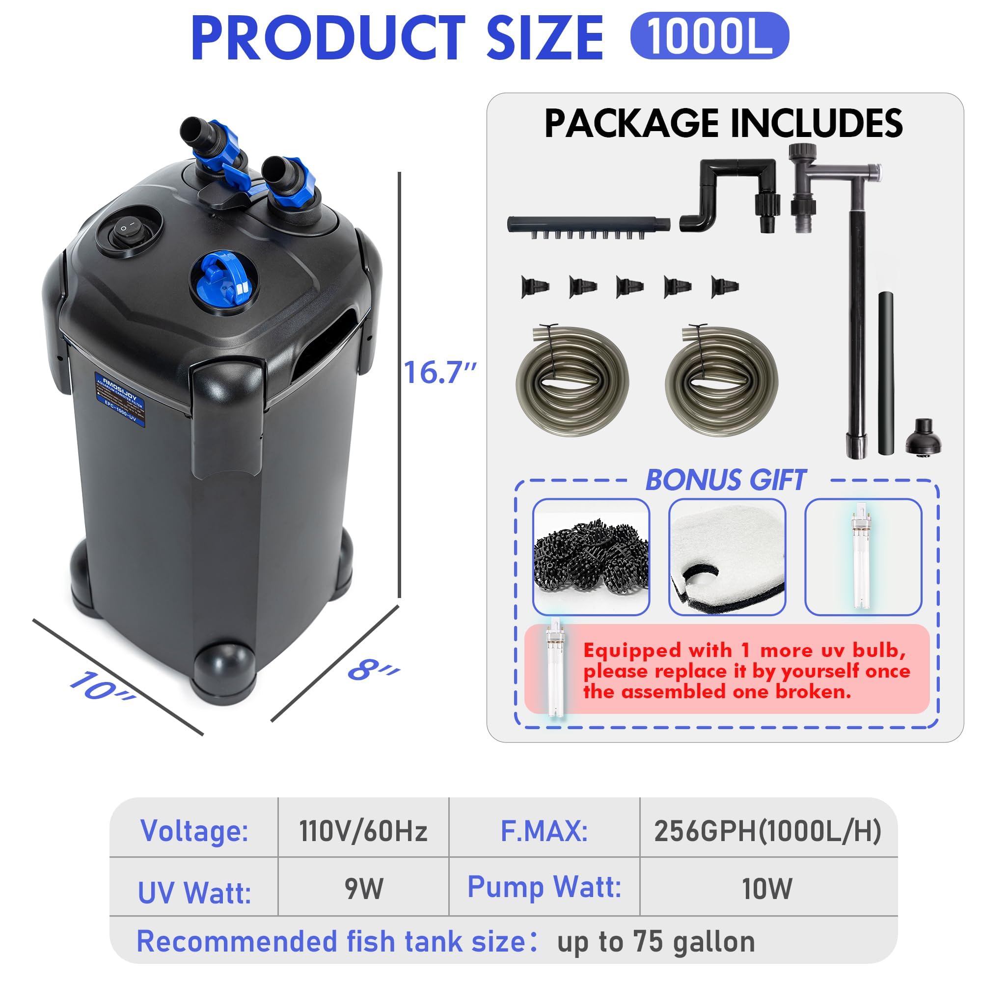 AMOSIJOY medios filtración gratuitos aceleran la purificación del agua.