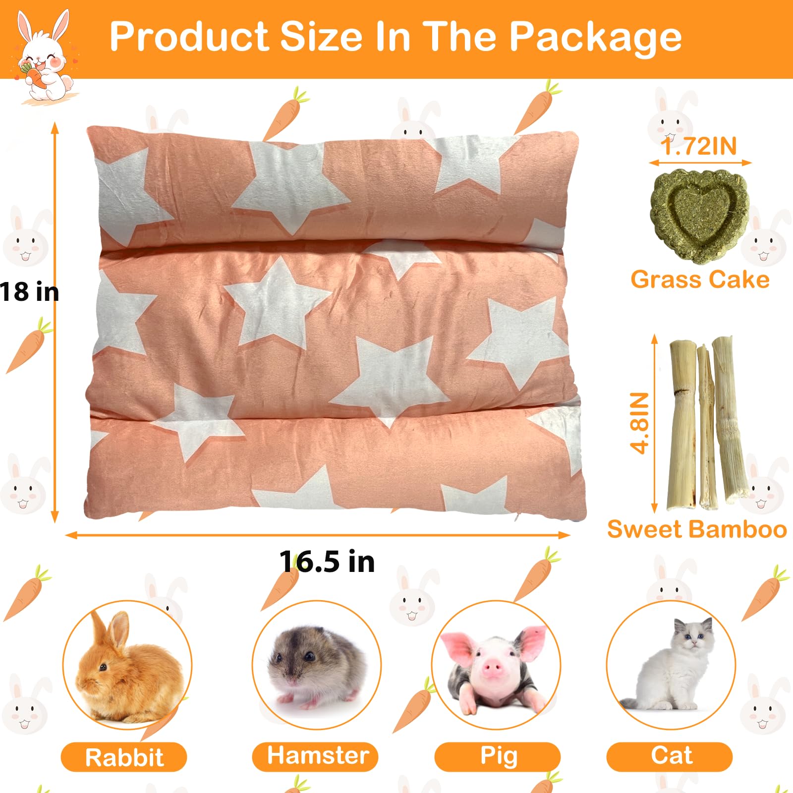 Funda desmontable Amremsu para cama de conejo, limpieza fácil y rápida.