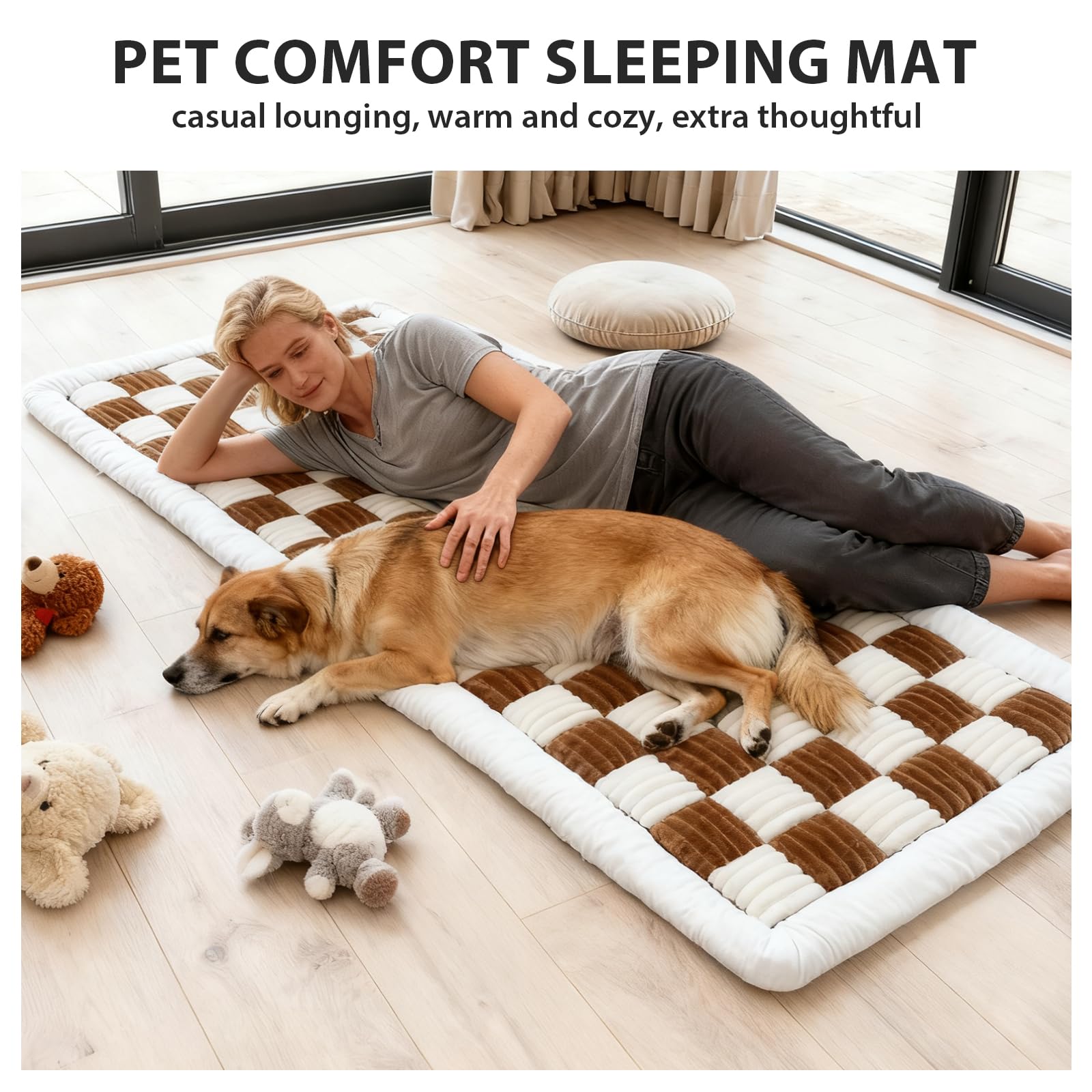 AMTARP protector-perro-grande-confort proporciona superficie suave para perros grandes.