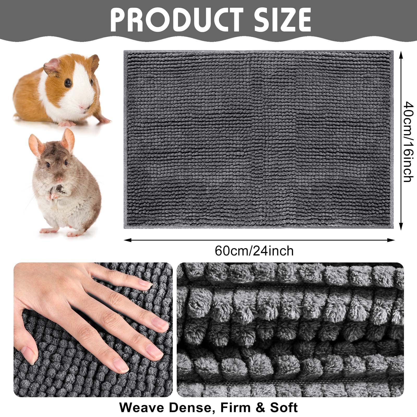 Amylove chenille absorbente para cobayas, suave y duradero