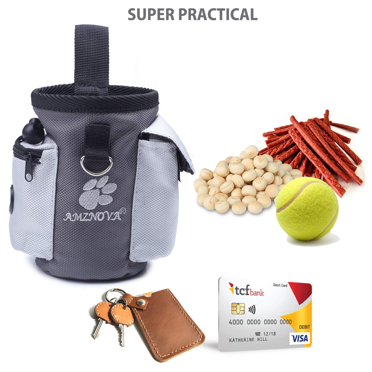 AMZNOVA Treatnow clip de cintura robusto para paseos activos
