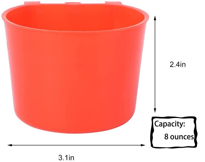 AMZSYLV tazas-bebedero-jaula-aves-10pack: bebederos estables para suministro de agua.