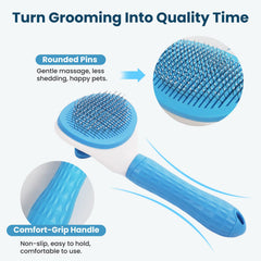 Pines de acero inoxidable del cepillo Analan para grooming seguro y cómodo.