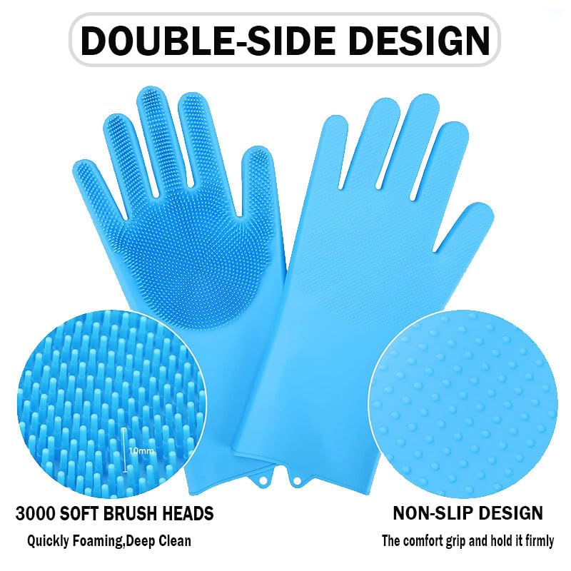 Anazzly guantes con cerdas de alta densidad para remover pelo suelto eficientemente.