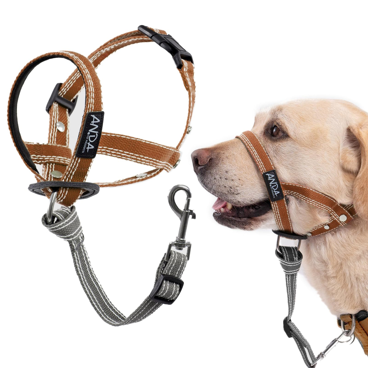 ANDA collar de cabeza suave con ajuste cómodo para paseos diarios.