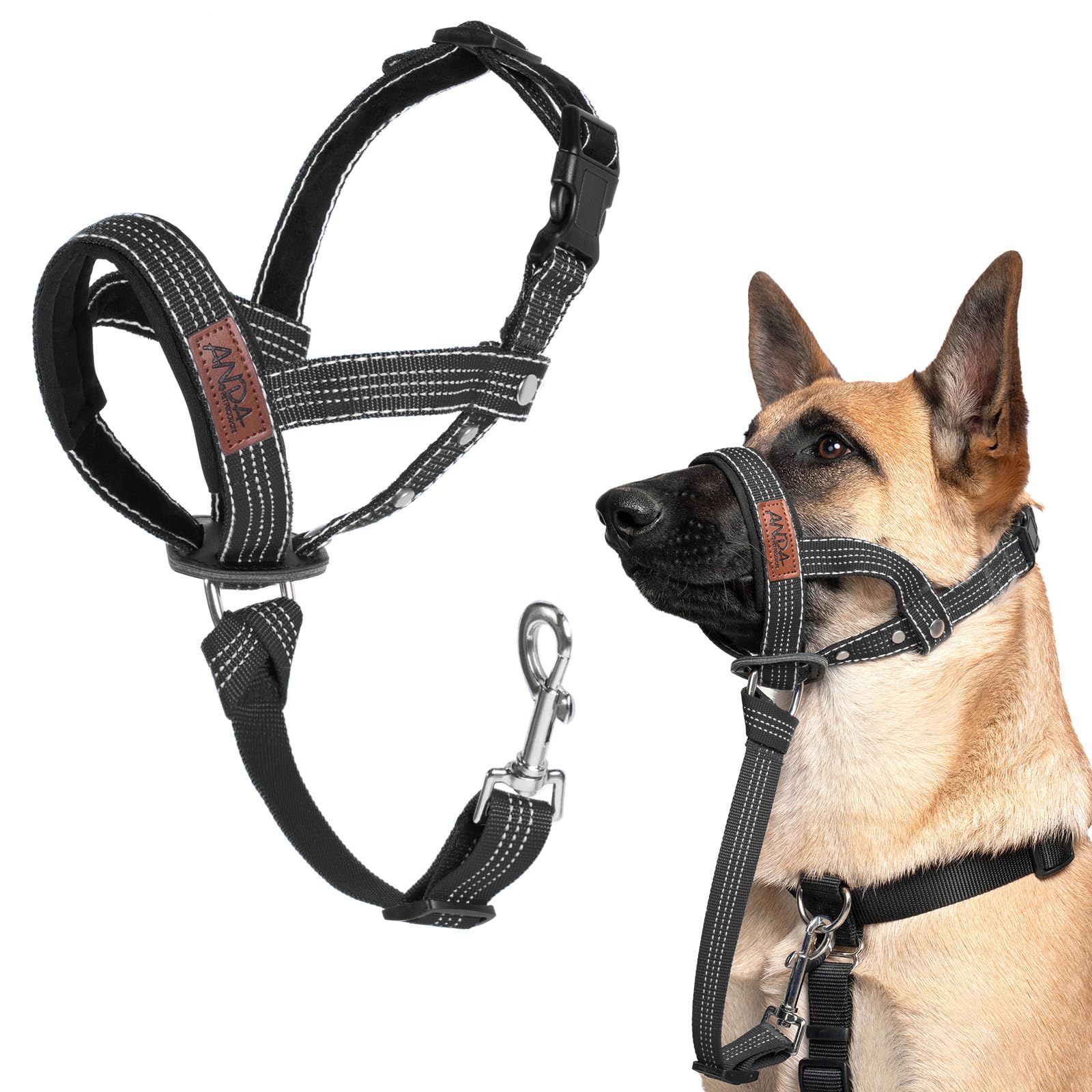ANDA collar ultra ligero sin tirones con ajuste seguro para perros activos.