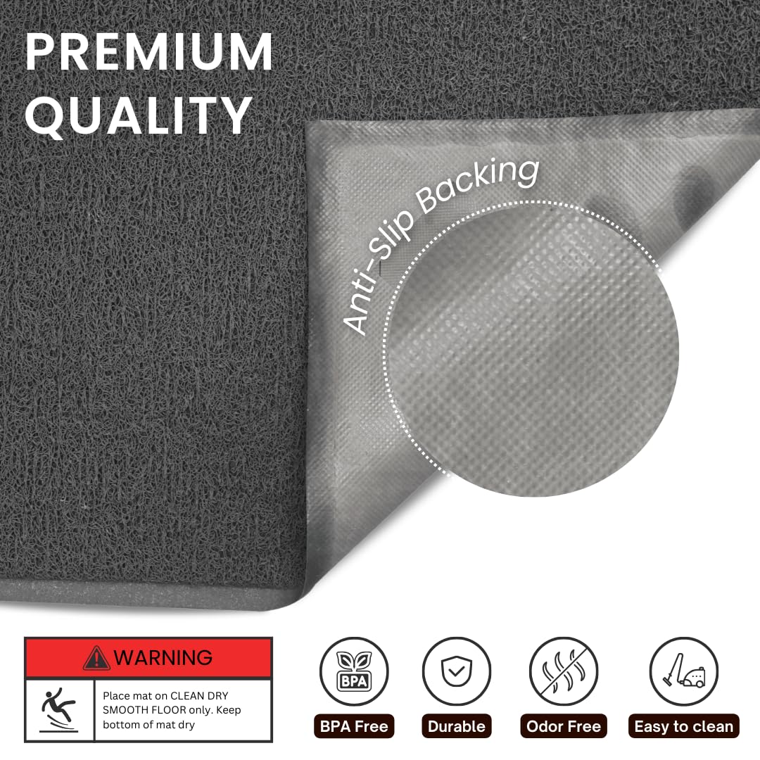 Alfombrilla impermeable Andalus con base antideslizante para mayor estabilidad.