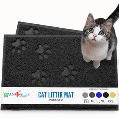 Andalus Brands: alfombra para arena de gatos, vista frontal, captura arena y mantiene el suelo limpio.