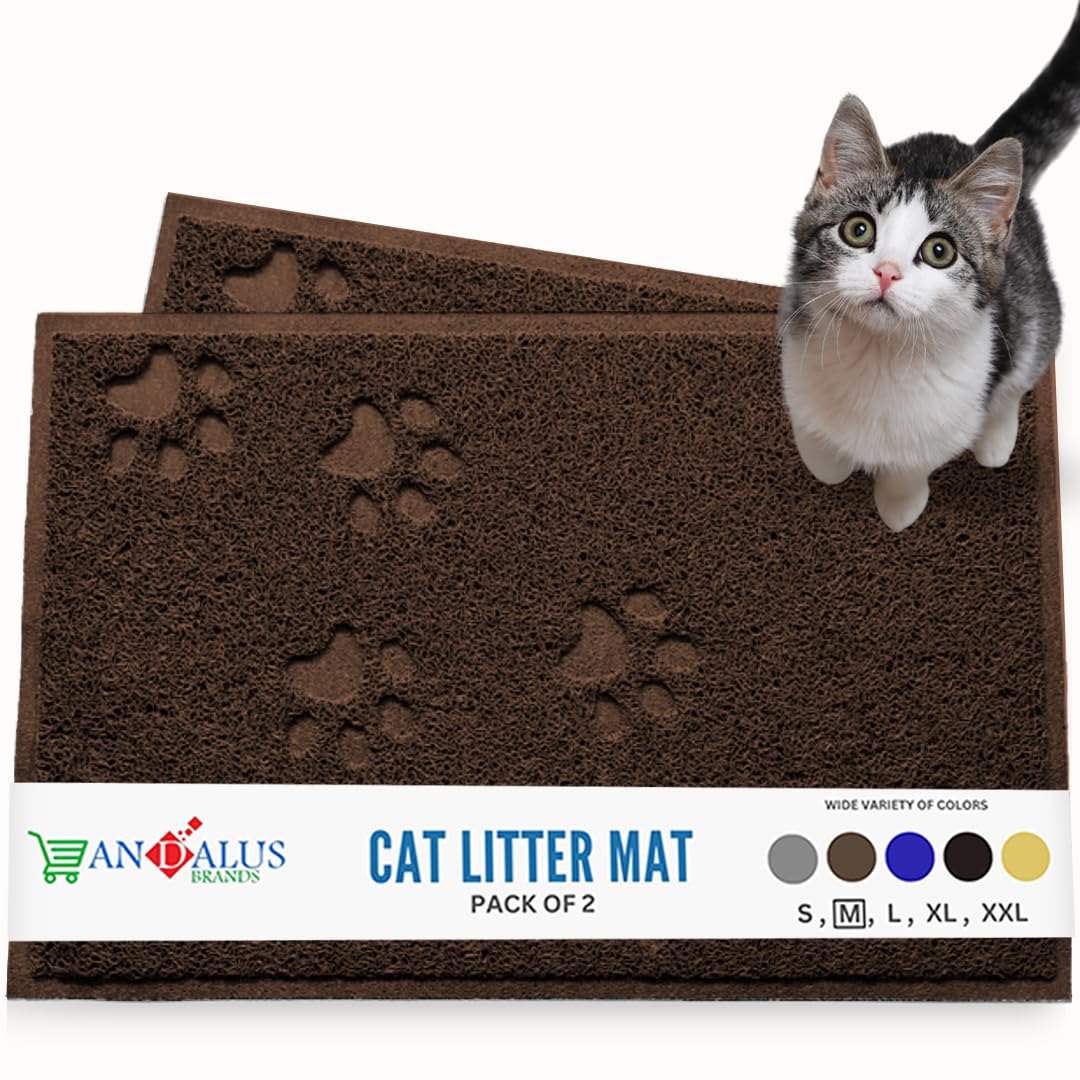 Alfombra para arena de gato Andalus Brands, impermeable, protege el suelo.