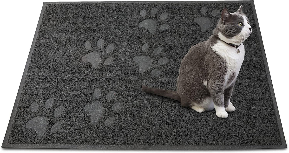 Alfombrilla Andalus Brands gris antideslizante para caja de arena del gato