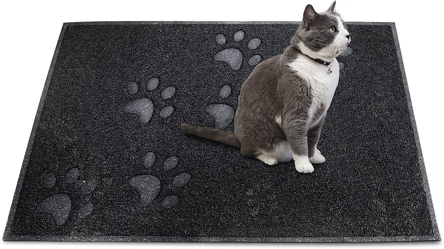 Alfombrilla Andalus Brands para caja de arena grande protege el suelo y captura arena.