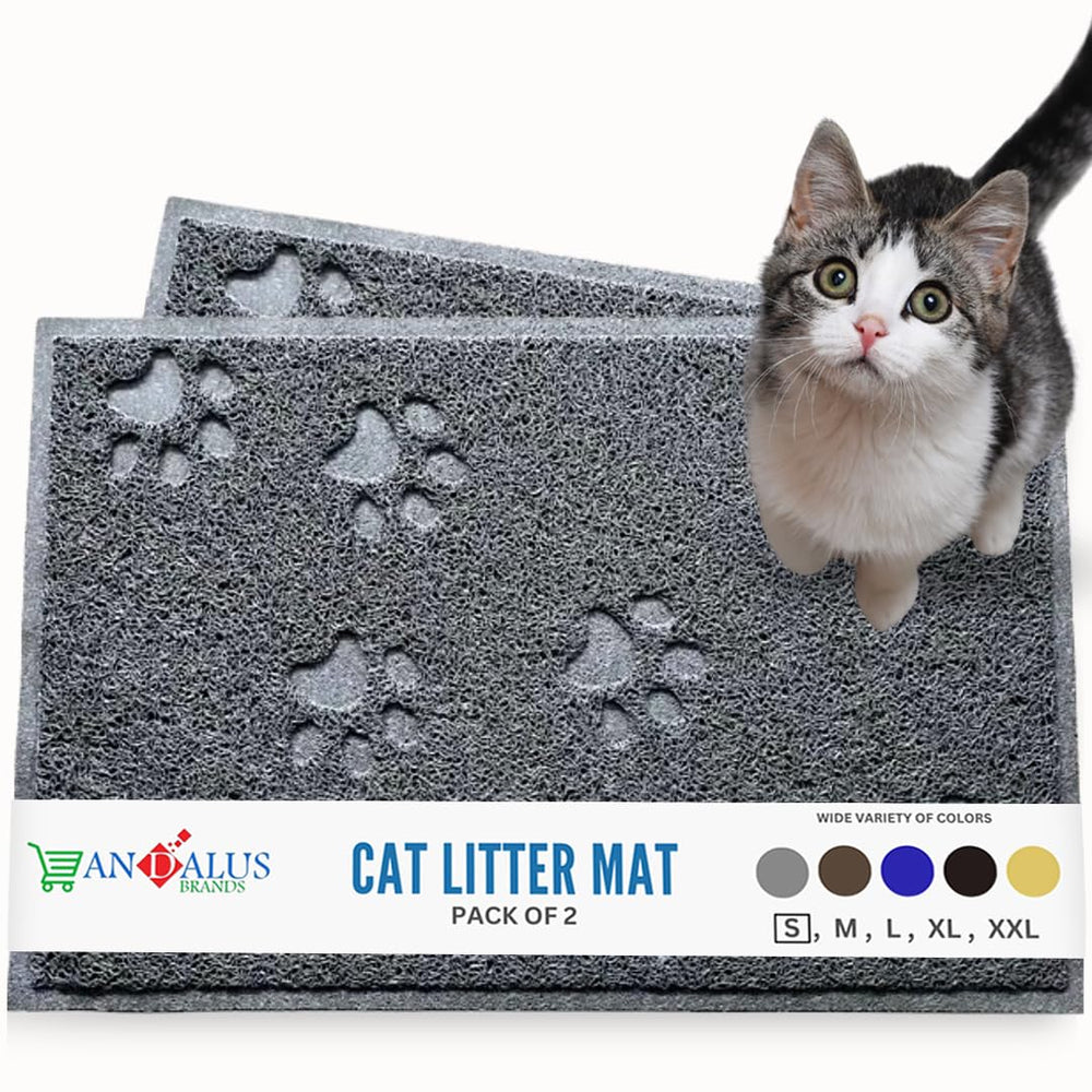 Tapete para arenero de gato de Andalus Brands, impermeable y fácil de limpiar.