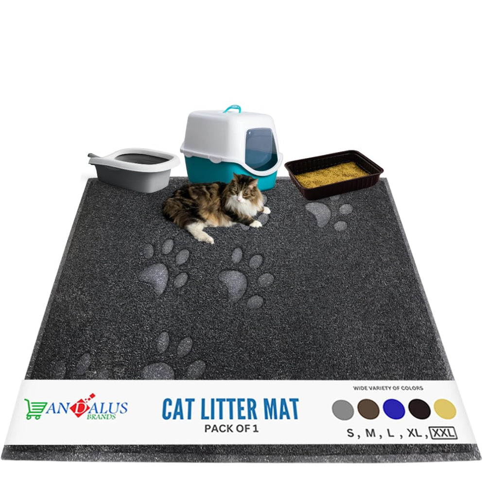 Alfombra para arena de gato Andalus Jumbo: surcos profundos para capturar arena.