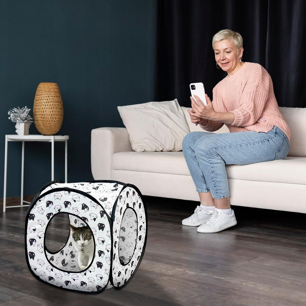 Andiker tunel para gatos, perfecto para esconderse y ejercitarse.