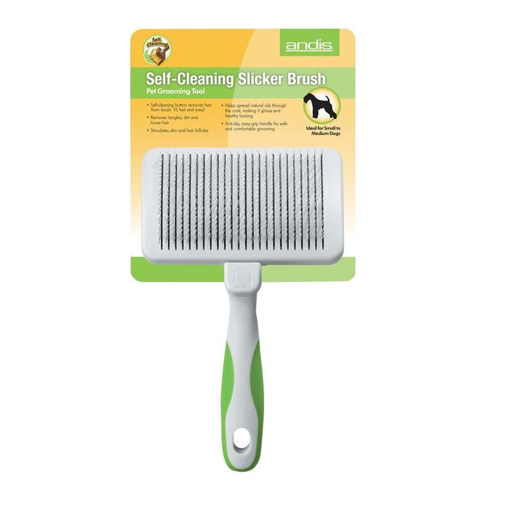 Andis 40160 cepillo slicker elimina suciedad y pelos sueltos de forma rápida.