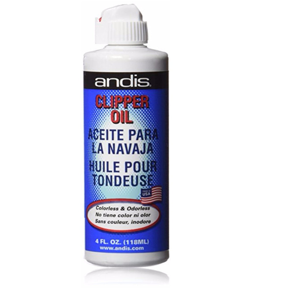 Andis aceite clipper 4 oz, botella con cierre hermético para evitar derrames.