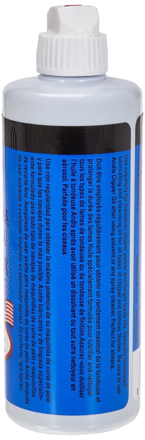 Andis aceite clipper color incoloro y olor neutro para herramientas.