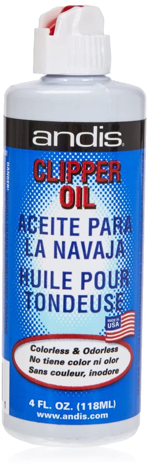 Andis aceite clipper para todas las hojas, mejora el rendimiento de recortes.