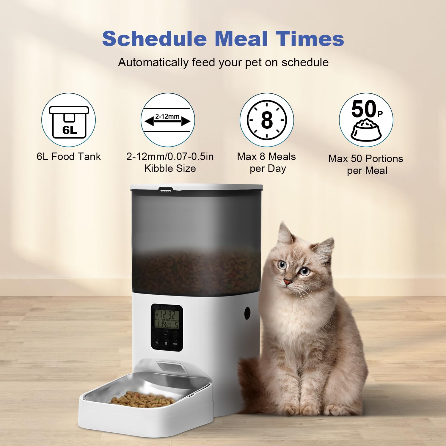 ANDOLL HOME grabación de voz 10 segundos para llamar al gato a comer.