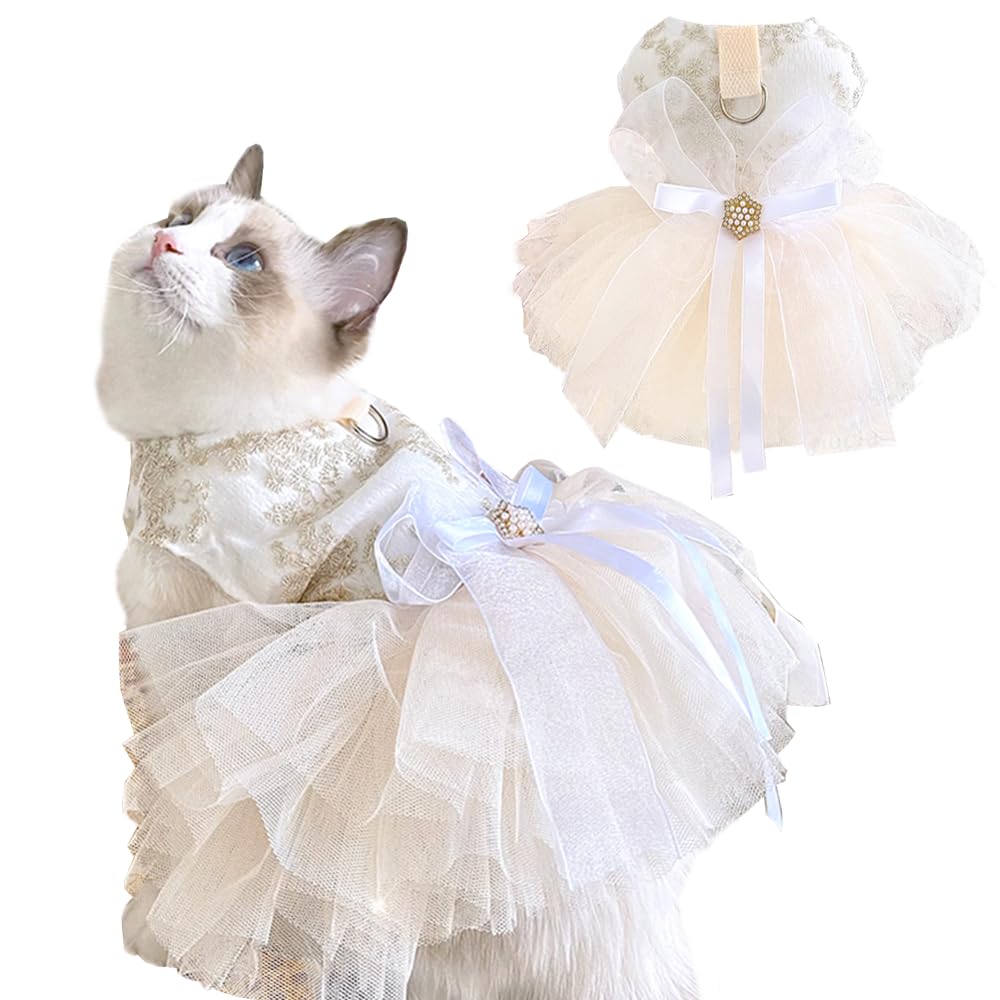 Anelekor vestido para perro con correa: estilo elegante para salidas diarias.