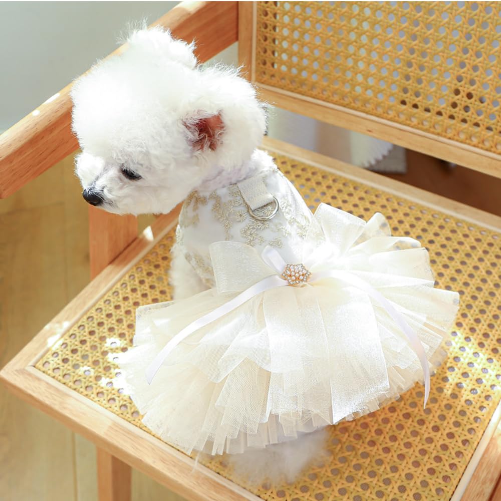 Anelekor vestido-perro multicapa con lazo tutu, ideal para ocasiones.