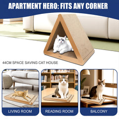 Refugio triangular de Angetra, sensación de seguridad para gatos.