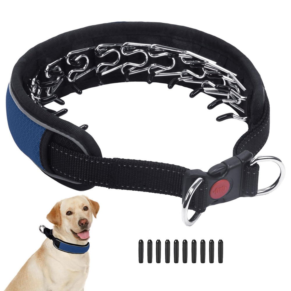 Collar Anglevate Martingale con cadena de acero y nylon, guía suave durante paseos.