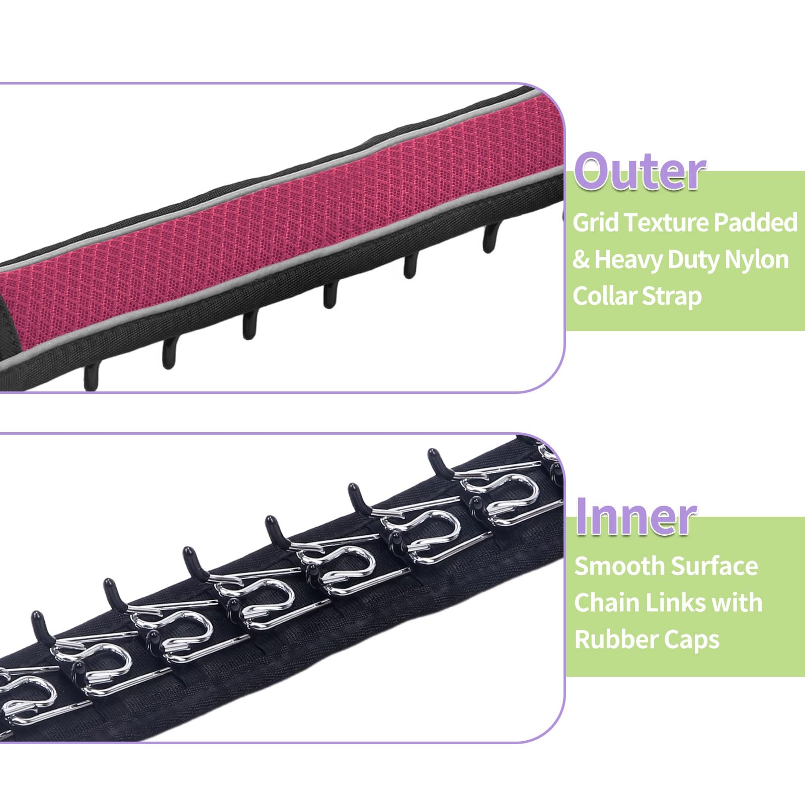 Colllar Anglevate Martingale nylon resistente con textura de cuadrícula duradera