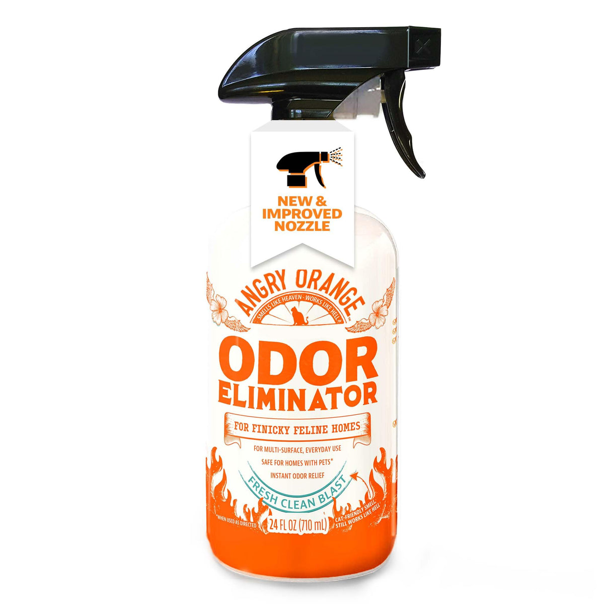 ANGRY ORANGE eliminador de olores en bote de 24 onzas para casa.