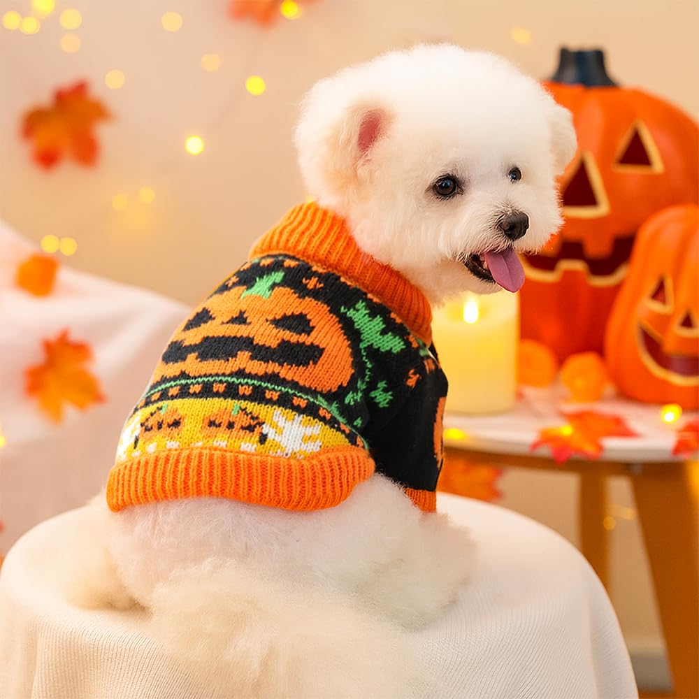 ANIAC sudadera calabaza ajuste comodo, facil de poner para perros y gatos