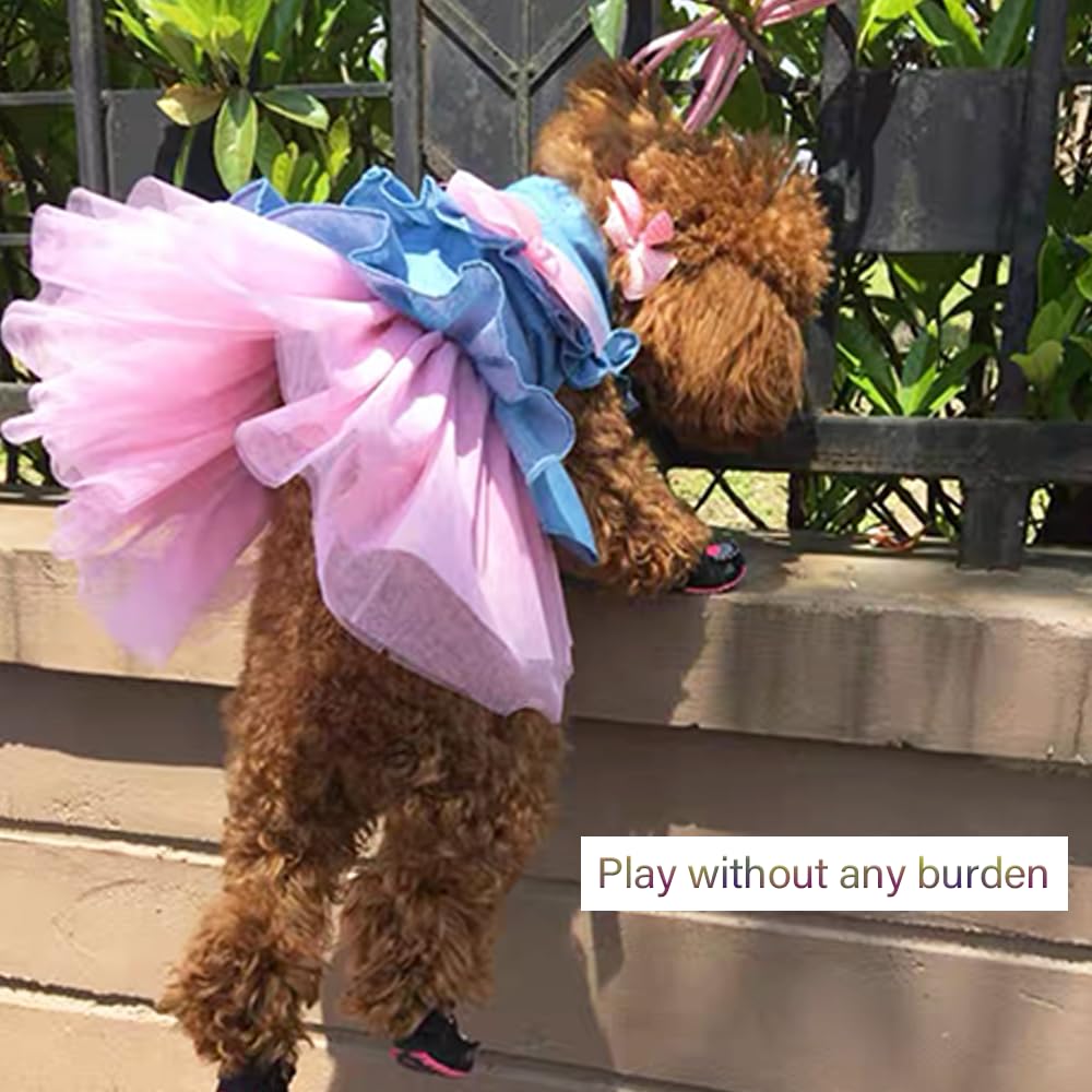 ANIAC vestido denim mascotas falda tul, estilo único para eventos