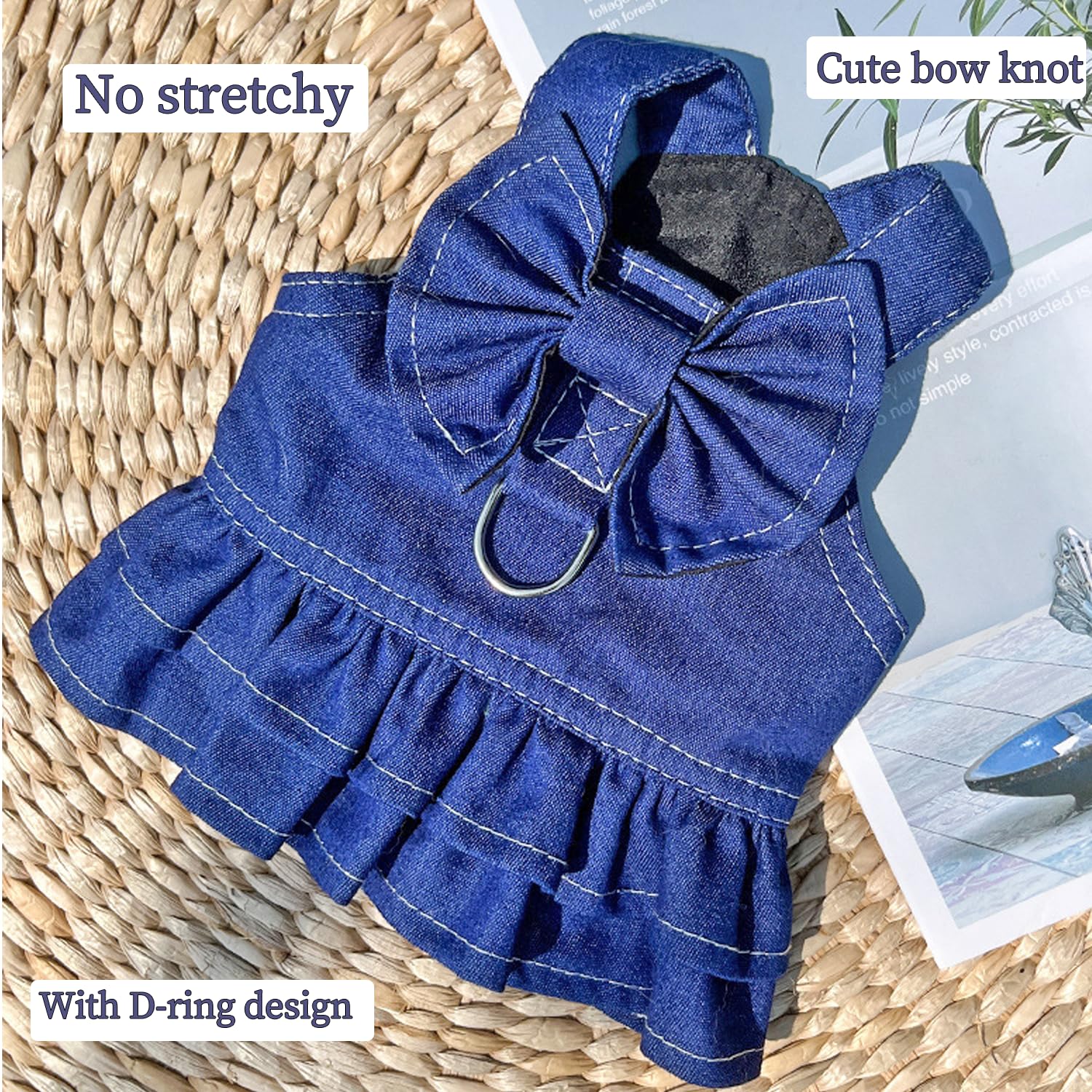 ANIAC vestido vaquero azul sin mangas para verano