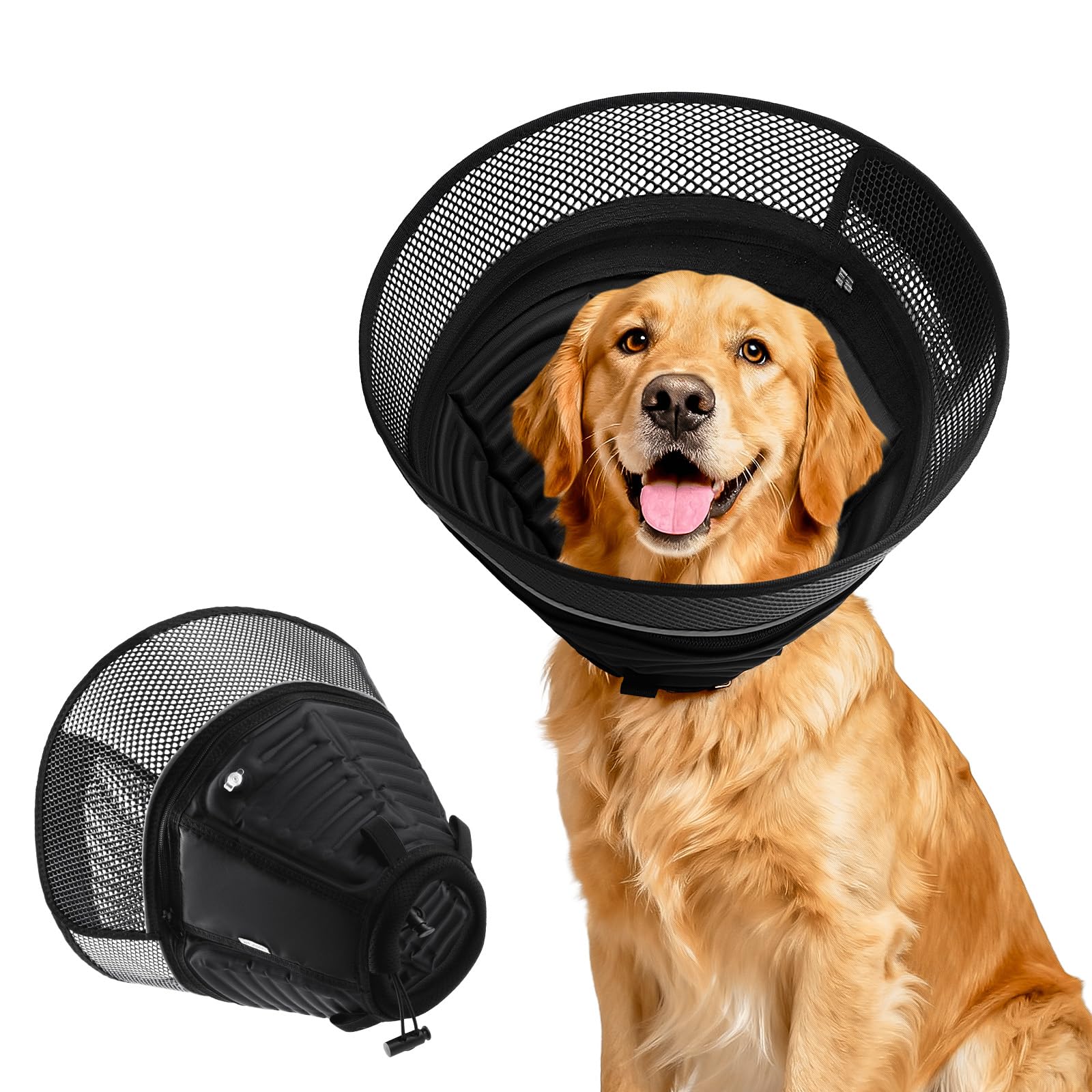Cono inflable AnimaCure con ajuste cómodo para la recuperación sin estrés.